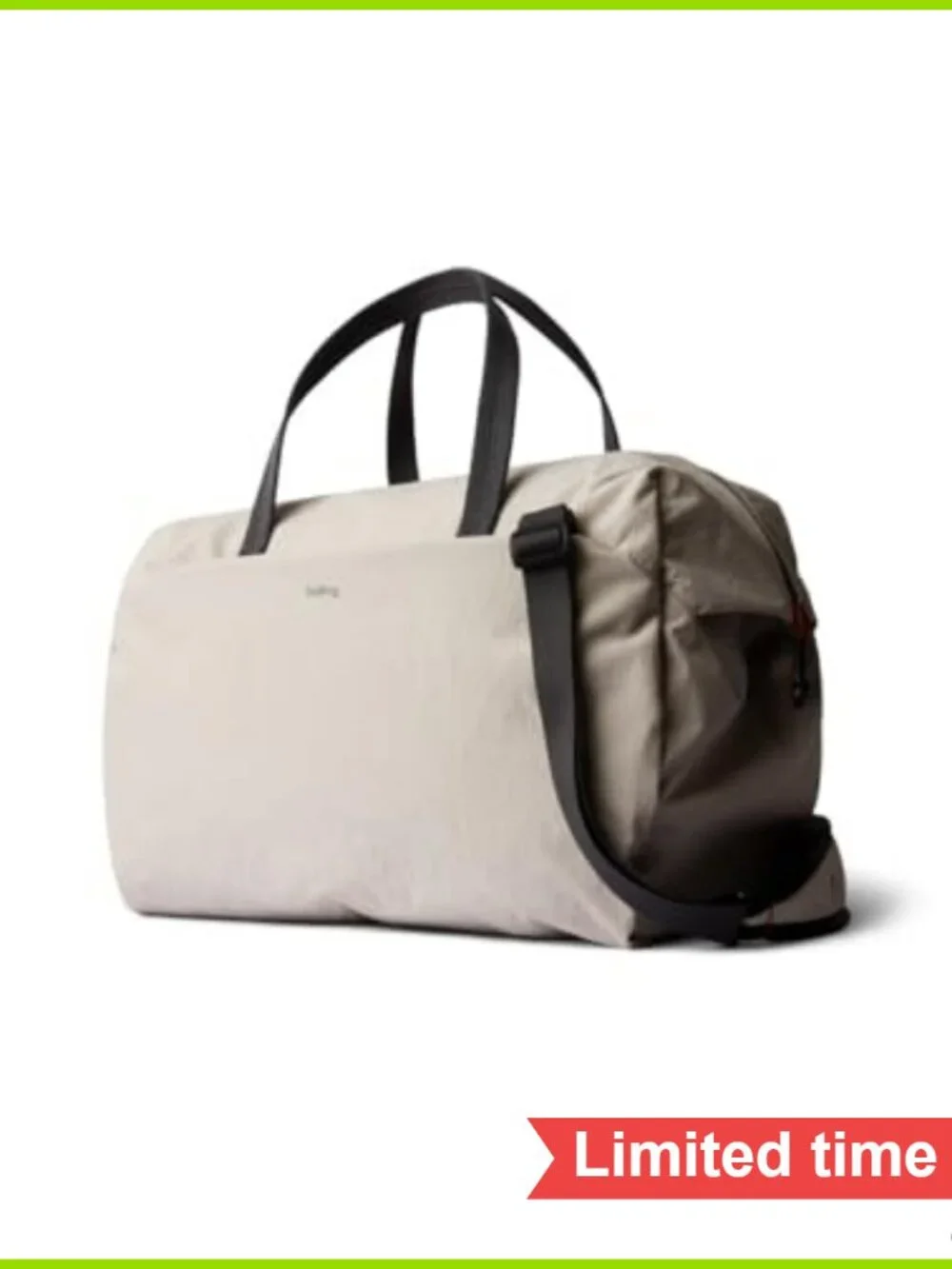 Lightweight Technical Duffel Bag Water-Resistant Recycled PET with Detachable